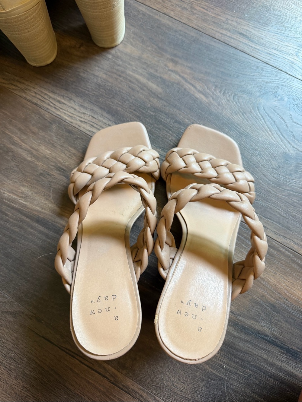 a new day Braided Slide Sandals in beige